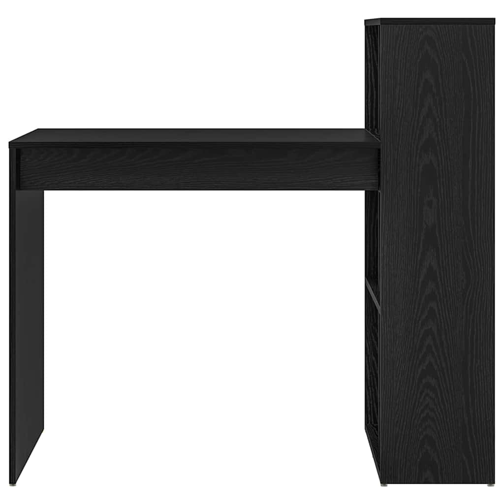 Bord med hylde Sort eg 108 x 55 x 103.5 cm Konstrueret træ