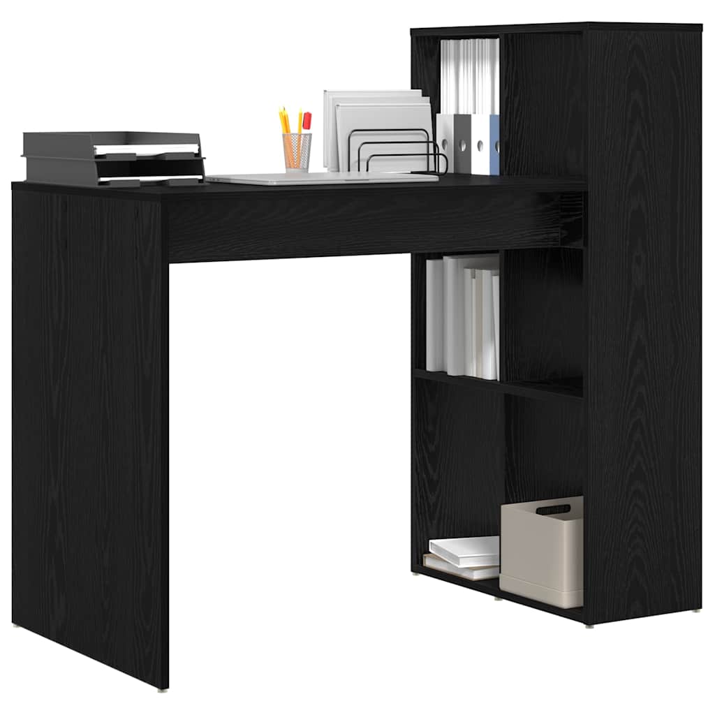 Bord med hylde Sort eg 108 x 55 x 103.5 cm Konstrueret træ