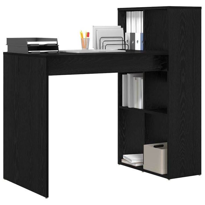 Bord med hylde Sort eg 108 x 55 x 103.5 cm Konstrueret træ