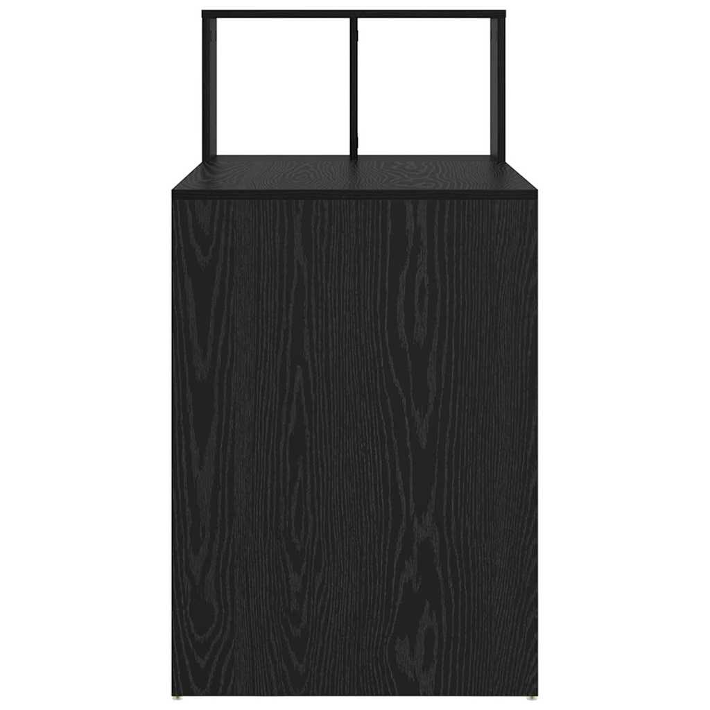 Bord med hylde Sort eg 108 x 55 x 103.5 cm Konstrueret træ