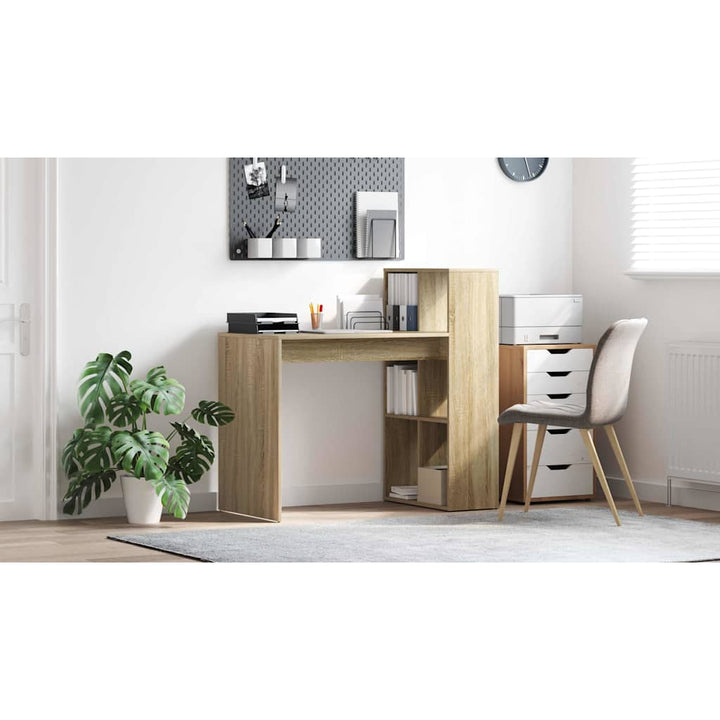 Bord med hylde Sonoma eg 108 x 55 x 103.5 cm Konstrueret træ
