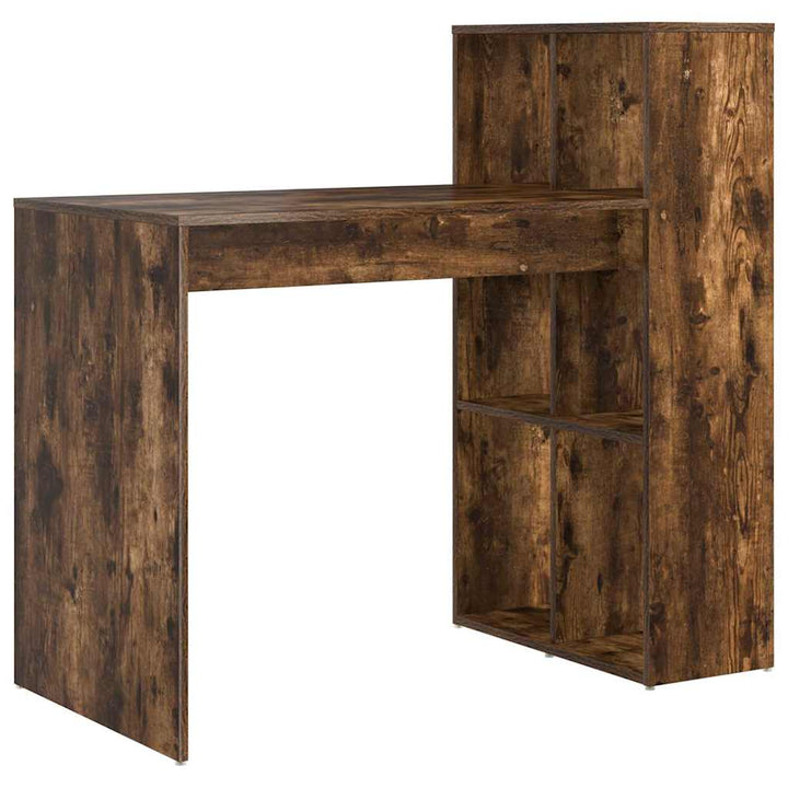 Bord med hylde Røget eg 108 x 55 x 103.5 cm Konstrueret træ
