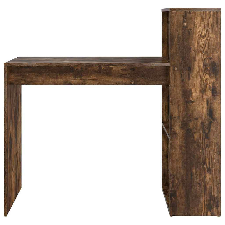 Bord med hylde Røget eg 108 x 55 x 103.5 cm Konstrueret træ
