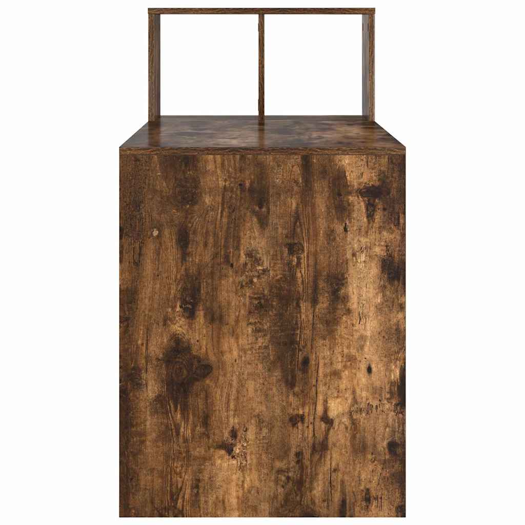 Bord med hylde Røget eg 108 x 55 x 103.5 cm Konstrueret træ