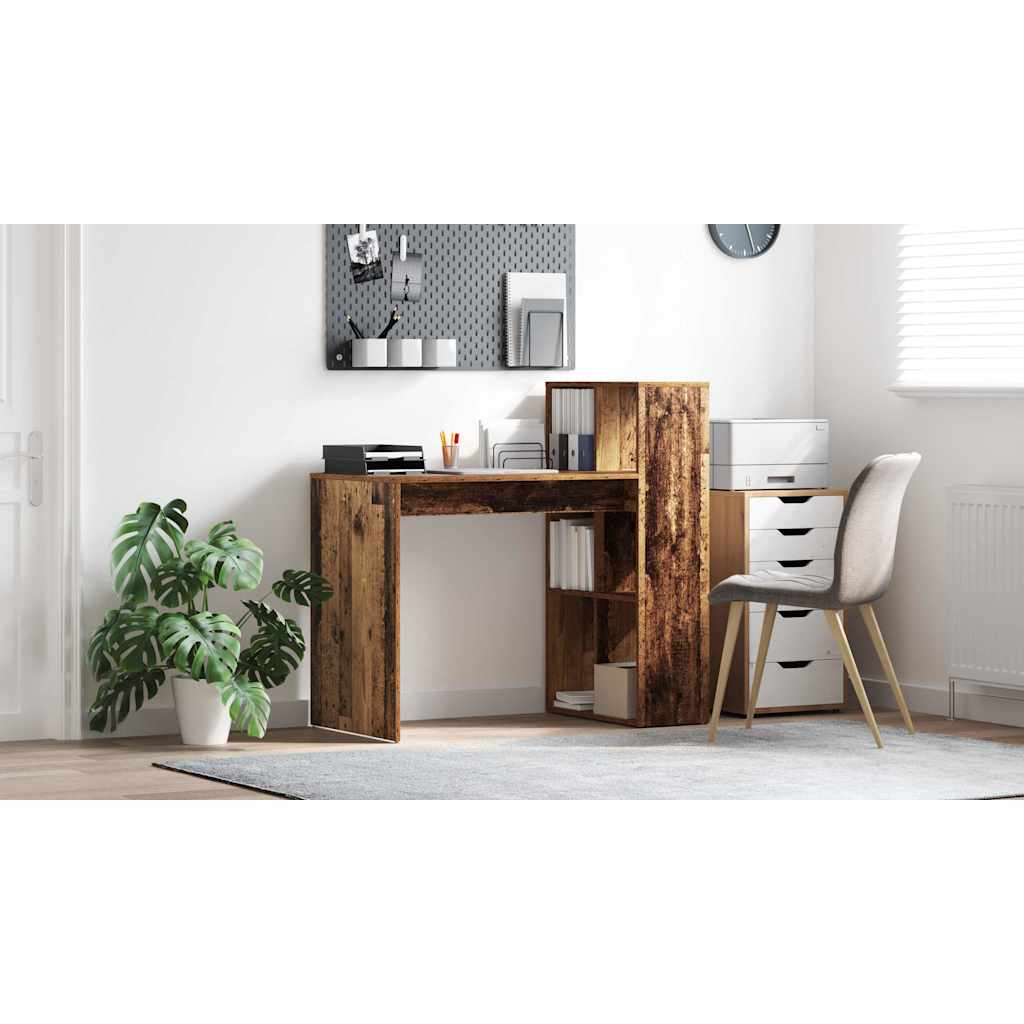Bord med hylde Gammelt træ 108 x 55 x 103.5 cm Konstrueret træ