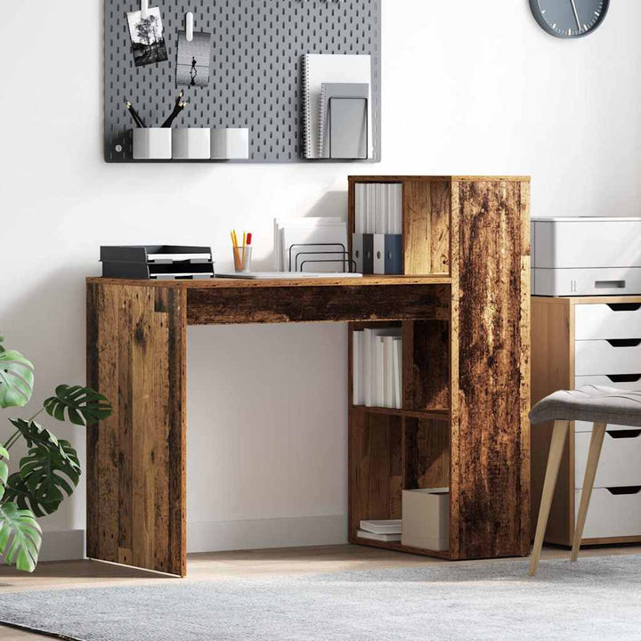Bord med hylde Gammelt træ 108 x 55 x 103.5 cm Konstrueret træ