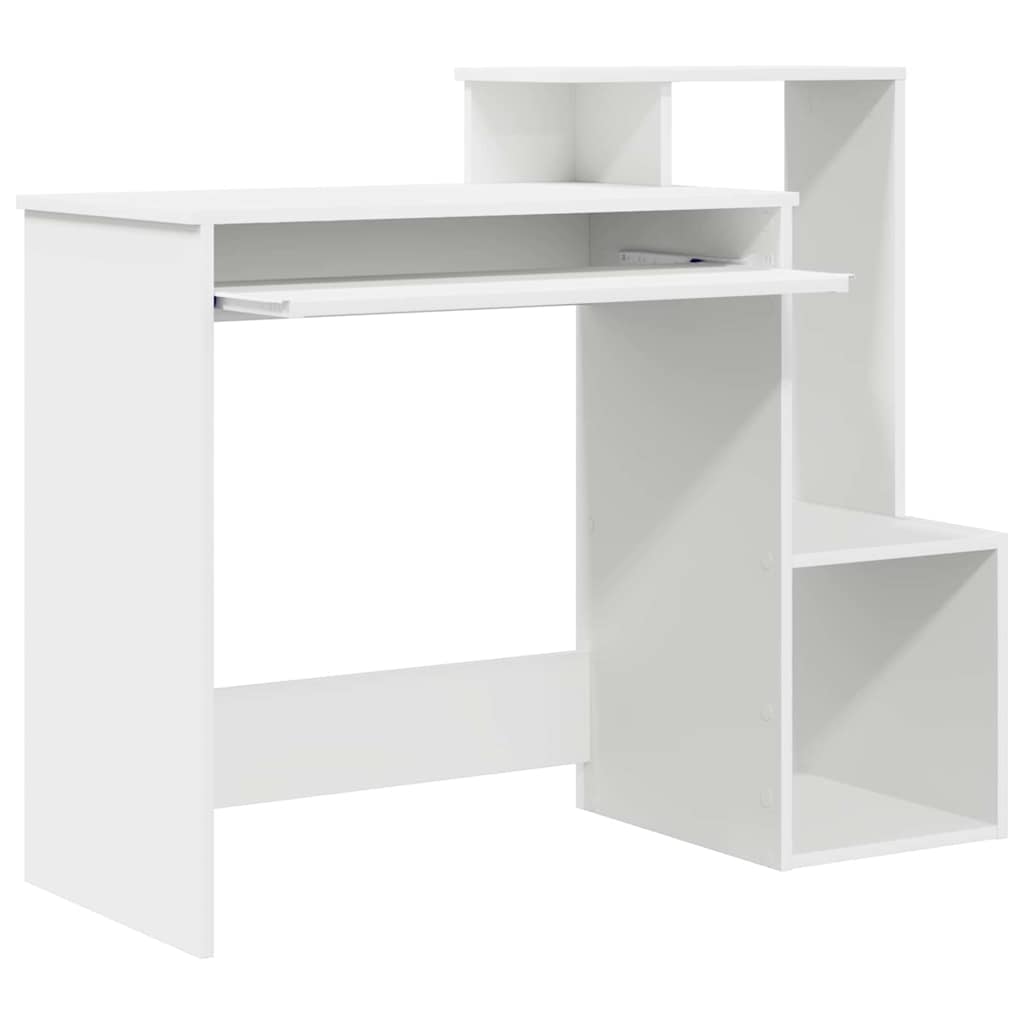 Bord med skuffe Hvid 106 x 41 x 88,5 cm Konstrueret træ