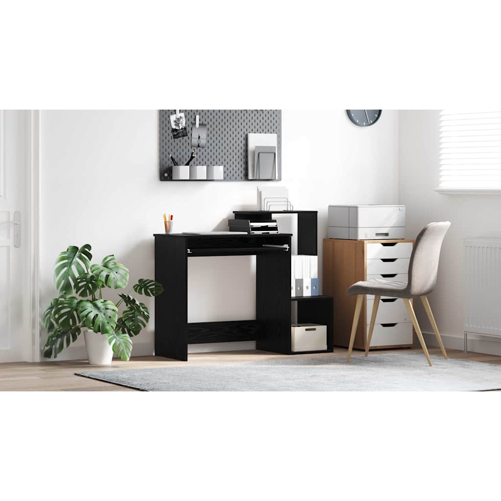Bord med skuffe Sort eg 106 x 41 x 88,5 cm Konstrueret træ