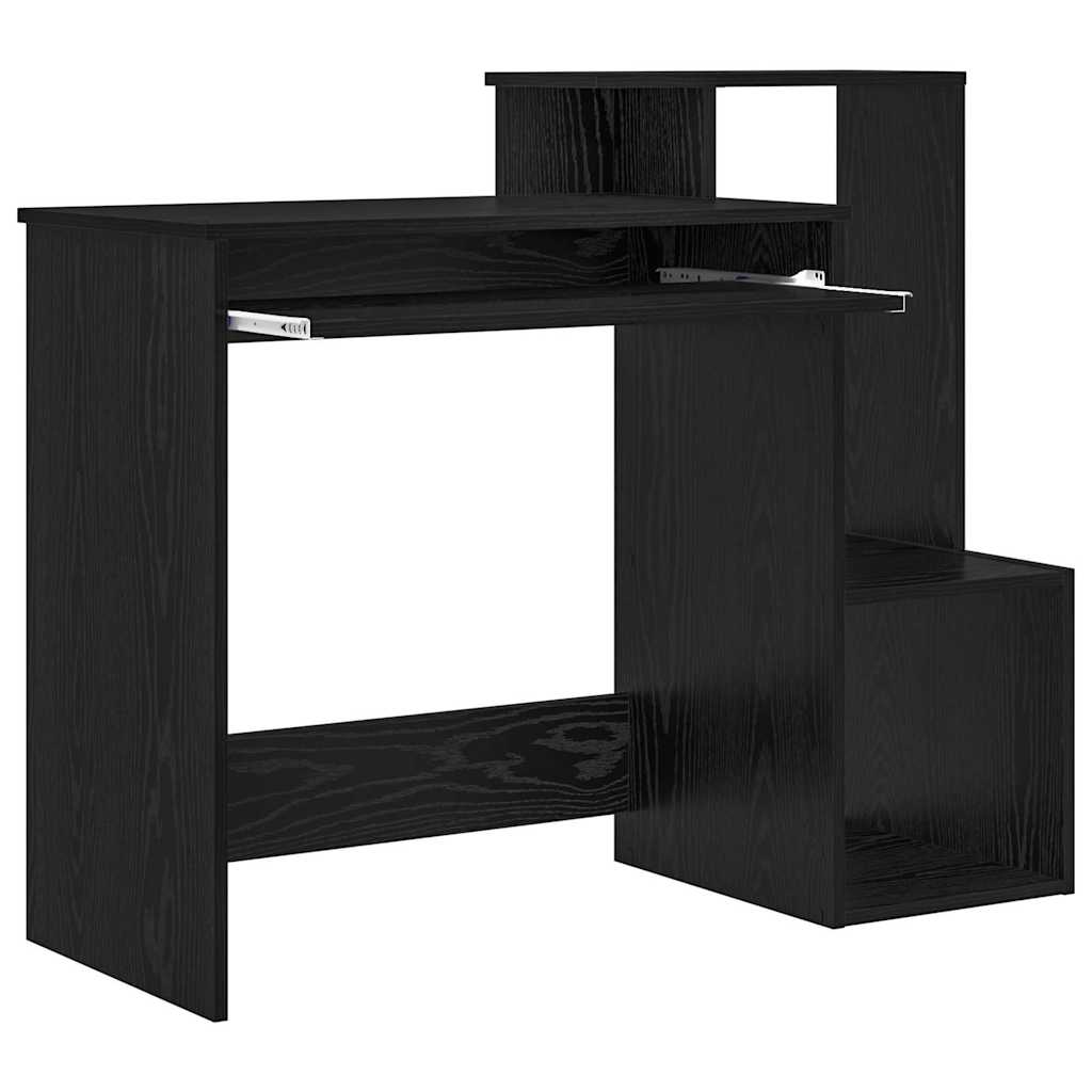 Bord med skuffe Sort eg 106 x 41 x 88,5 cm Konstrueret træ