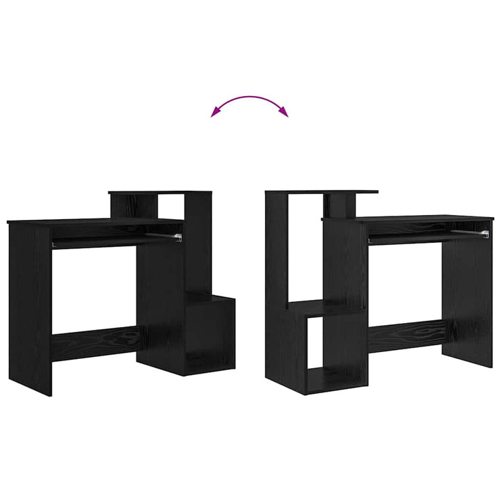 Bord med skuffe Sort eg 106 x 41 x 88,5 cm Konstrueret træ