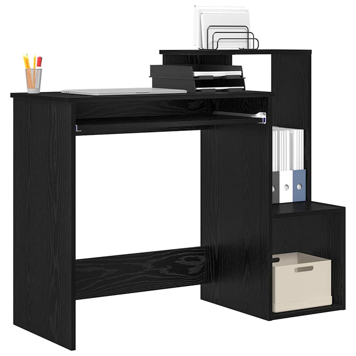 Bord med skuffe Sort eg 106 x 41 x 88,5 cm Konstrueret træ