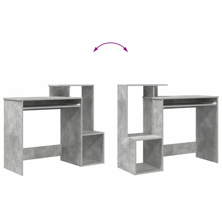 Bord med skuffe Beton Grå 106 x 41 x 88,5 cm Konstrueret træ