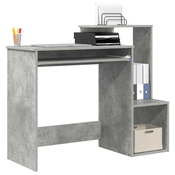Bord med skuffe Beton Grå 106 x 41 x 88,5 cm Konstrueret træ