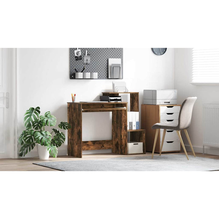 Bord med skuffe Røget eg 106 x 41 x 88,5 cm Konstrueret træ