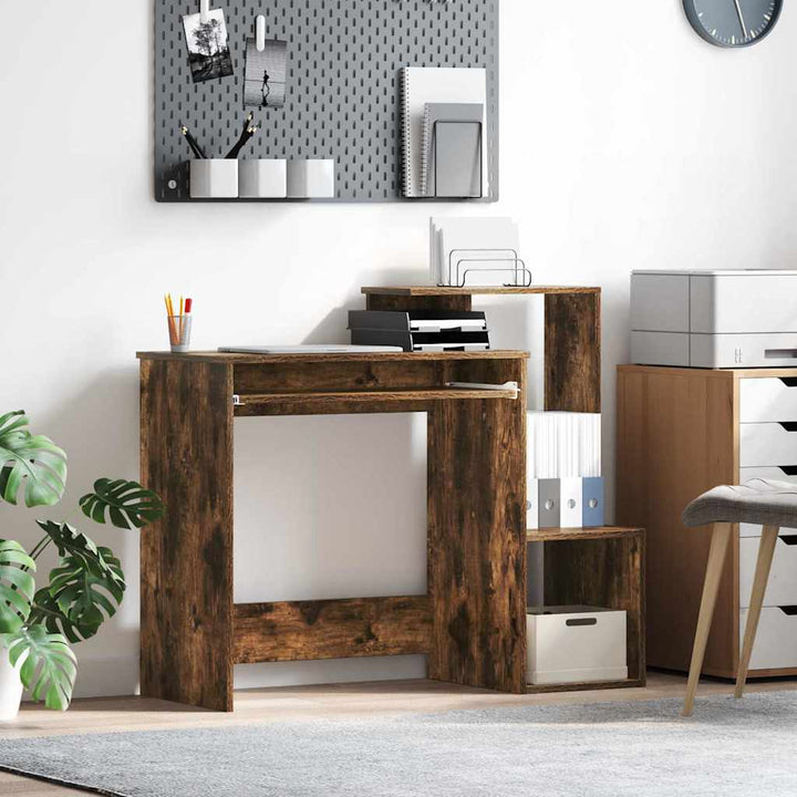 Bord med skuffe Røget eg 106 x 41 x 88,5 cm Konstrueret træ