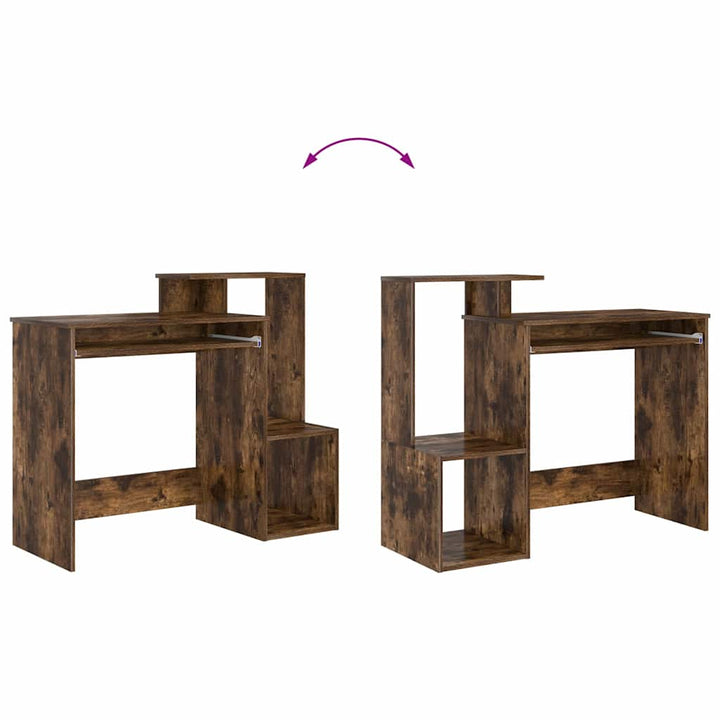 Bord med skuffe Røget eg 106 x 41 x 88,5 cm Konstrueret træ