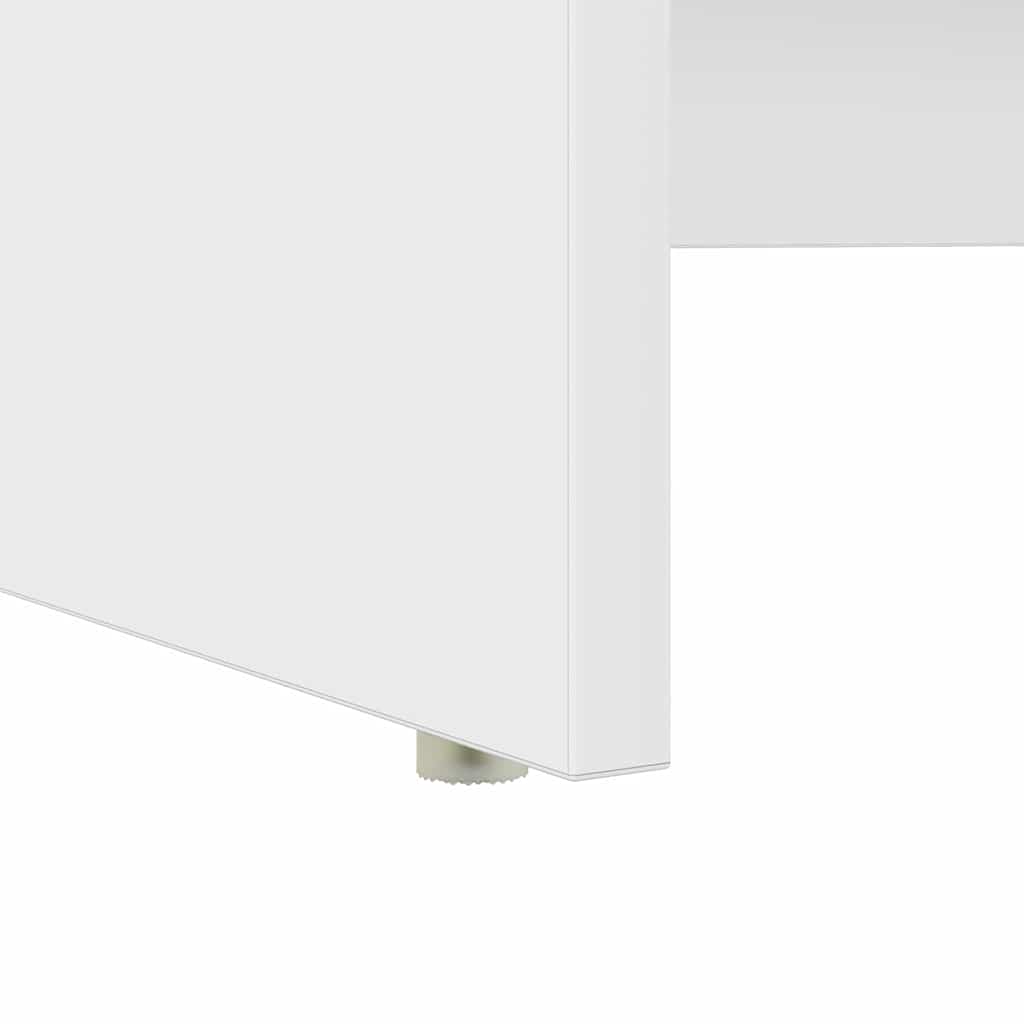Bord med skuffe Hvid 120,5 x 44 x 88,5 cm Konstrueret træ