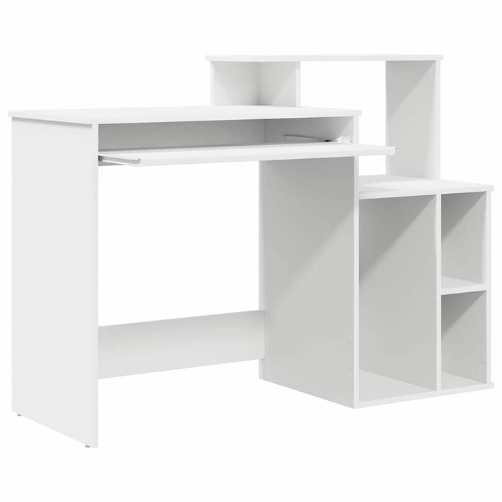 Bord med skuffe Hvid 120,5 x 44 x 88,5 cm Konstrueret træ
