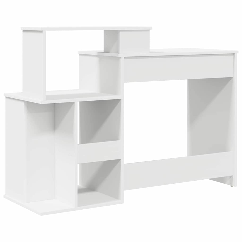 Bord med skuffe Hvid 120,5 x 44 x 88,5 cm Konstrueret træ