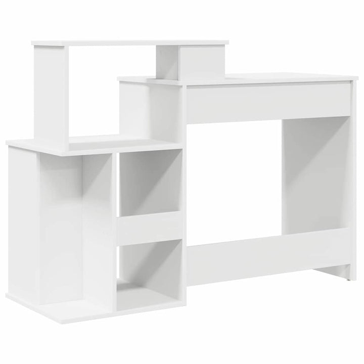 Bord med skuffe Hvid 120,5 x 44 x 88,5 cm Konstrueret træ