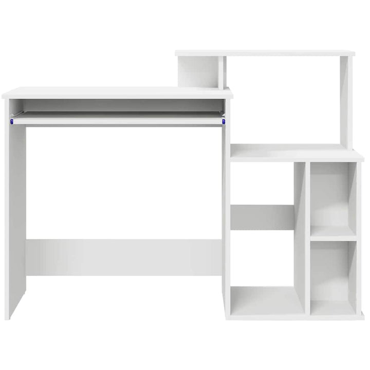Bord med skuffe Hvid 120,5 x 44 x 88,5 cm Konstrueret træ