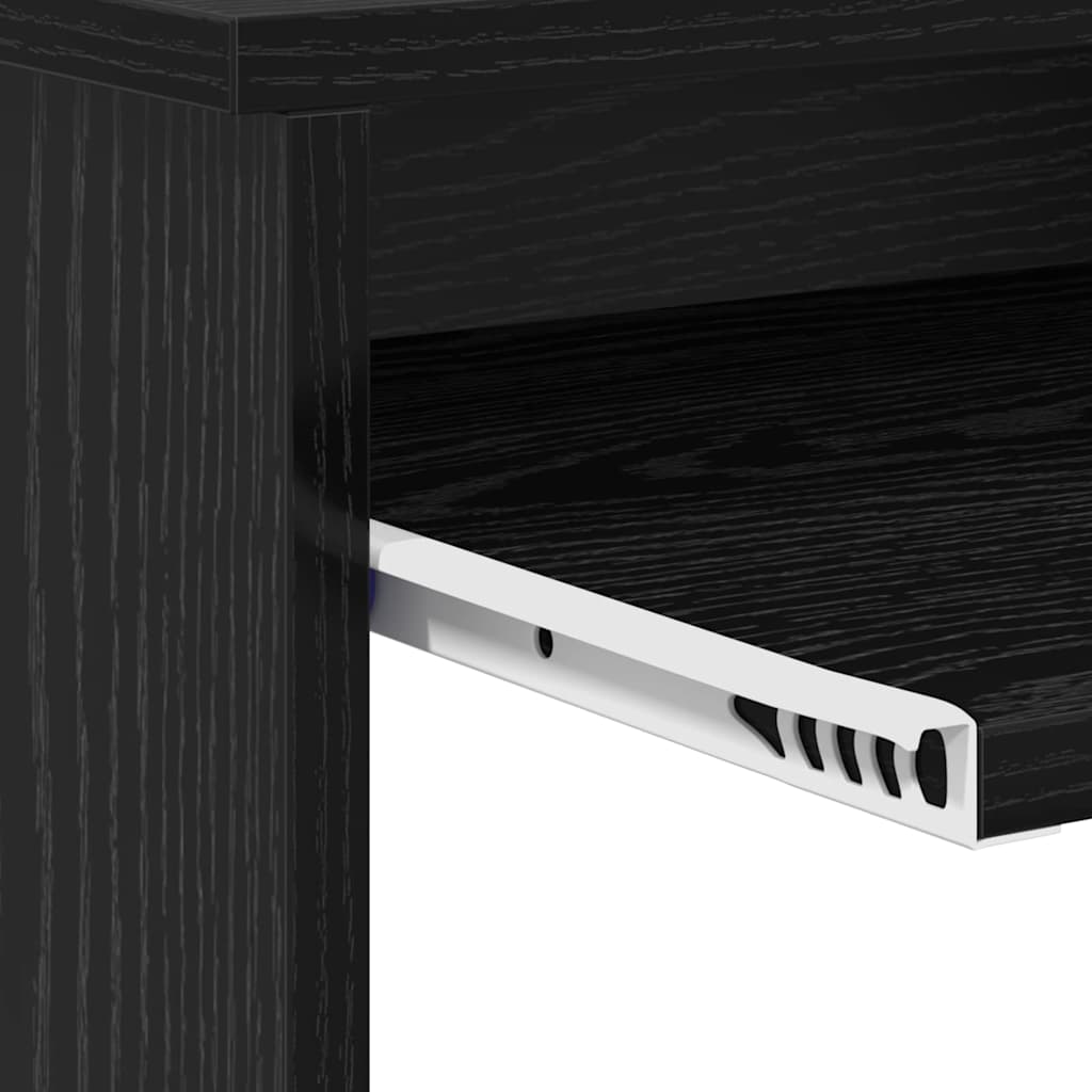 Bord med skuffe Sort eg 120,5 x 44 x 88,5 cm Konstrueret træ
