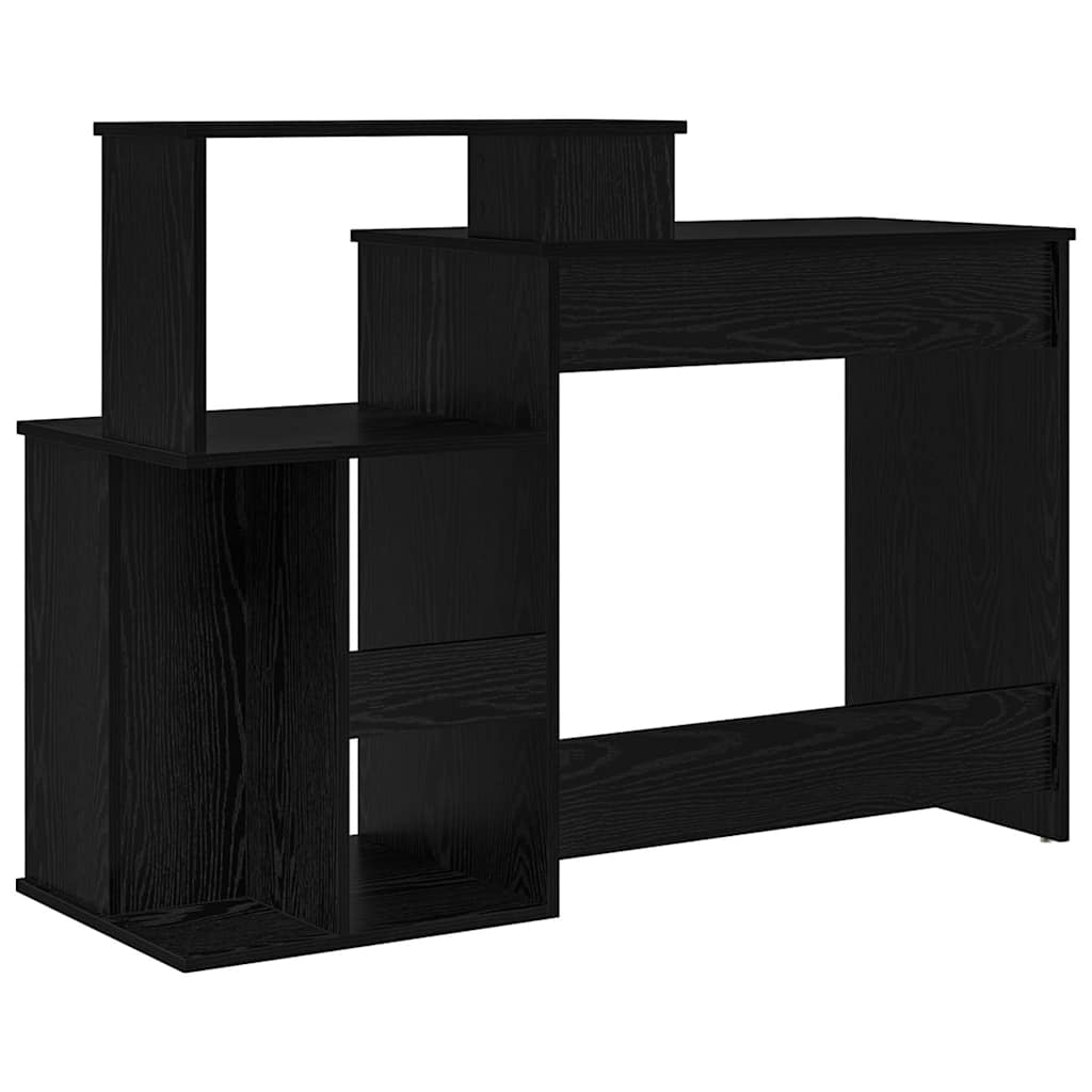 Bord med skuffe Sort eg 120,5 x 44 x 88,5 cm Konstrueret træ