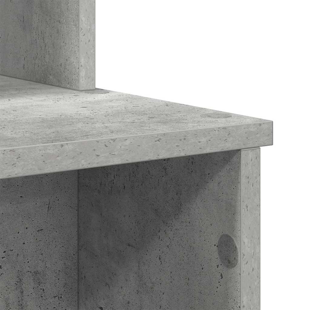Bord med skuffe Beton Grå 120,5 x 44 x 88,5 cm Konstrueret træ