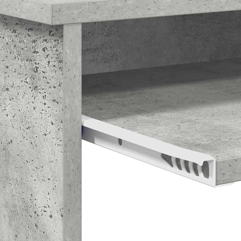 Bord med skuffe Beton Grå 120,5 x 44 x 88,5 cm Konstrueret træ