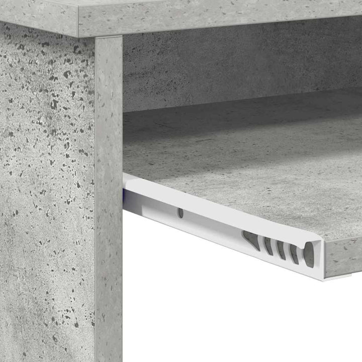 Bord med skuffe Beton Grå 120,5 x 44 x 88,5 cm Konstrueret træ