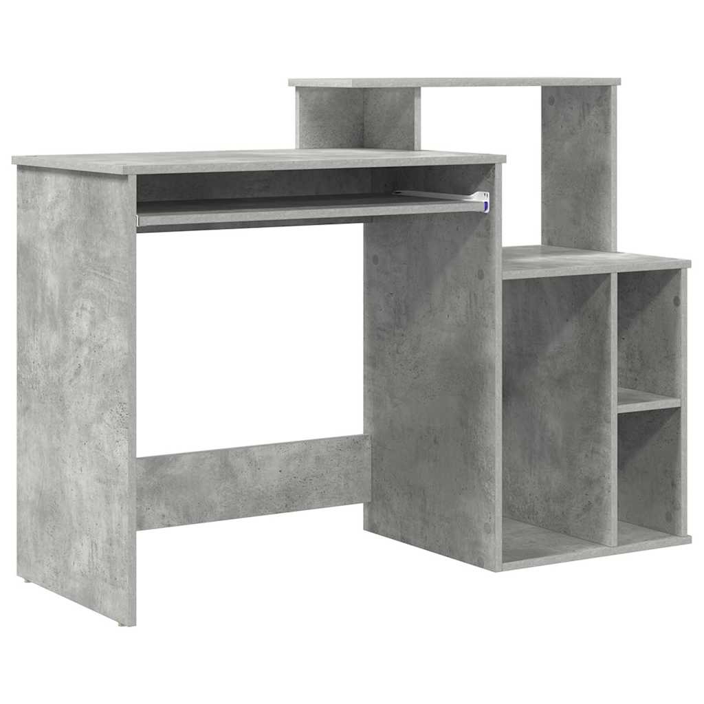 Bord med skuffe Beton Grå 120,5 x 44 x 88,5 cm Konstrueret træ