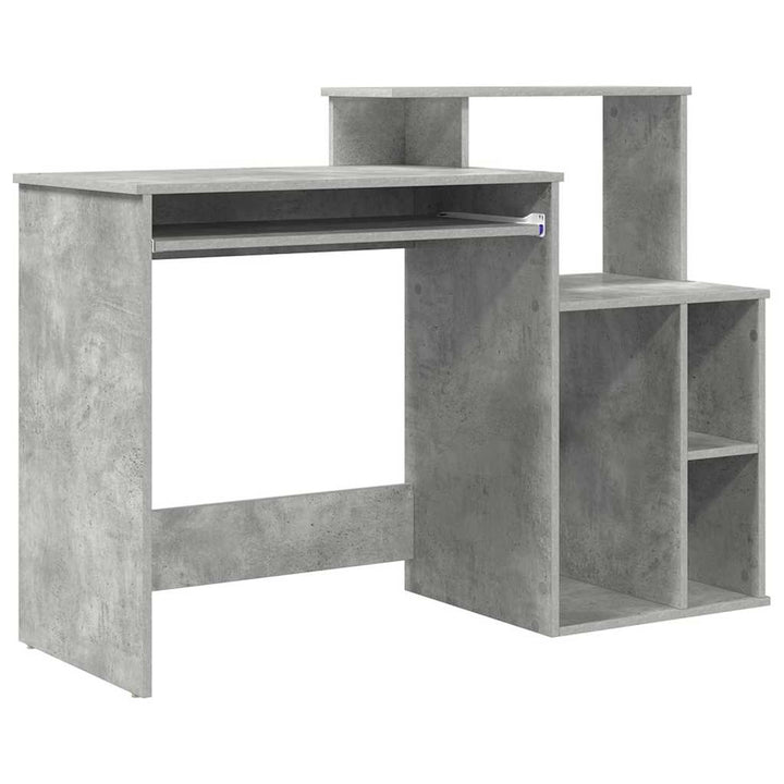 Bord med skuffe Beton Grå 120,5 x 44 x 88,5 cm Konstrueret træ