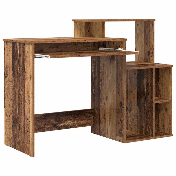 Bord med hylde Gammelt træ 120,5 x 44 x 88,5 cm Konstrueret træ