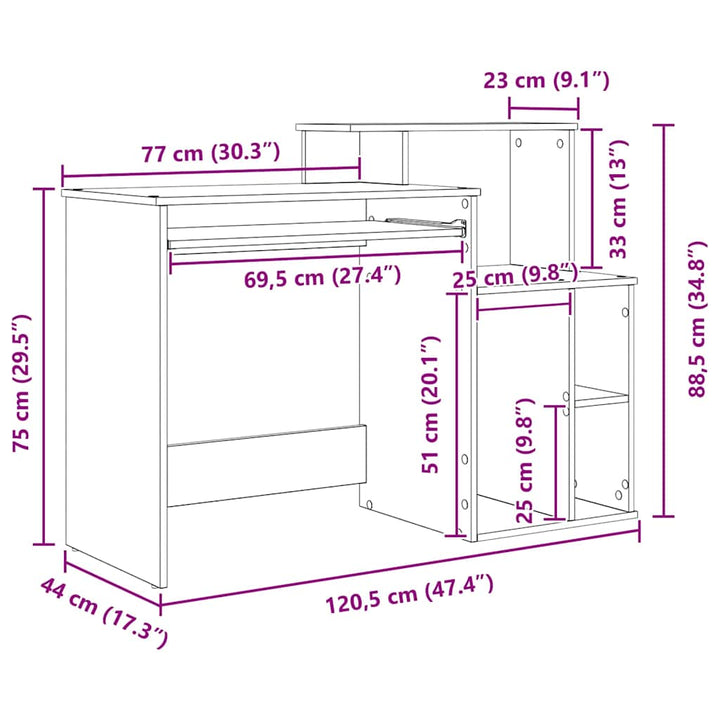 Bord Artisan Egetræ 120,5 x 44 x 88,5 cm Konstrueret træ