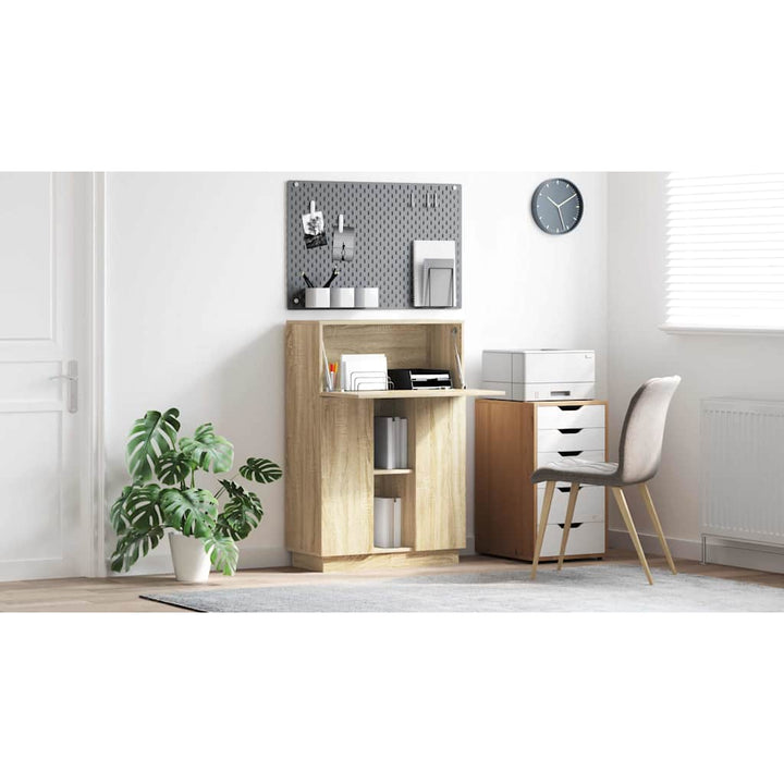 Bord med hylde Sonoma eg 71,5 x 31,5 x 106,5 cm Konstrueret træ
