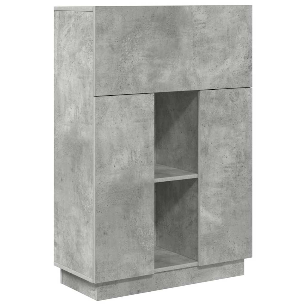 Bord Beton Grå 71,5 x 31,5 x 106,5 cm Konstrueret træ