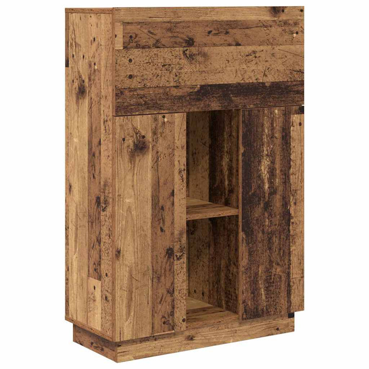 Bord med dør Gammelt træ 71,5 x 31,5 x 106,5 cm Konstrueret træ