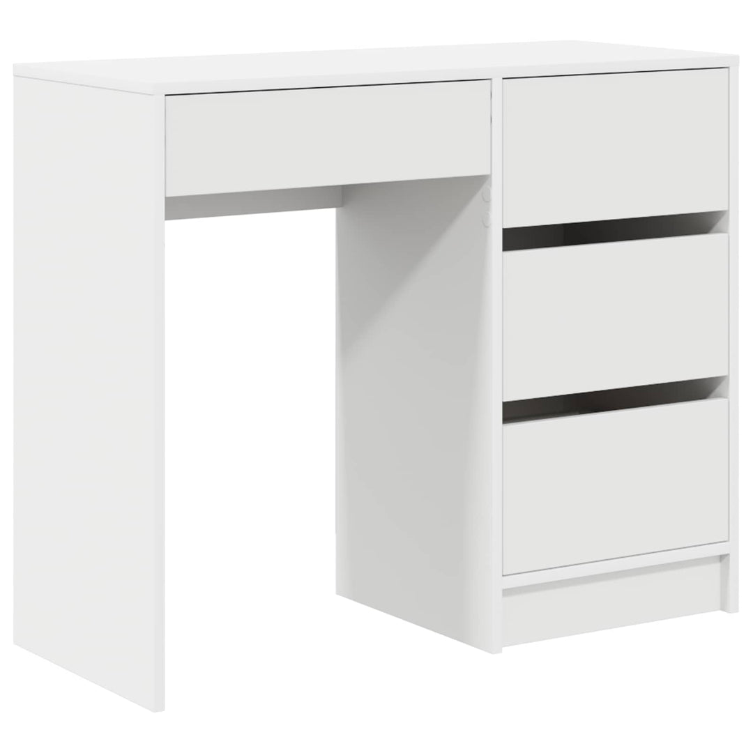 Bord med skuffe Hvid 90 x 37.5 x 75 cm Konstrueret træ