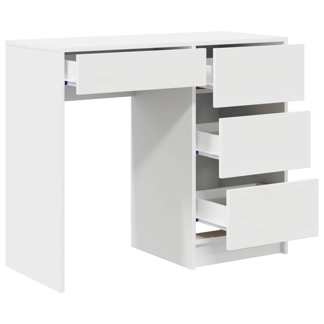 Bord med skuffe Hvid 90 x 37.5 x 75 cm Konstrueret træ
