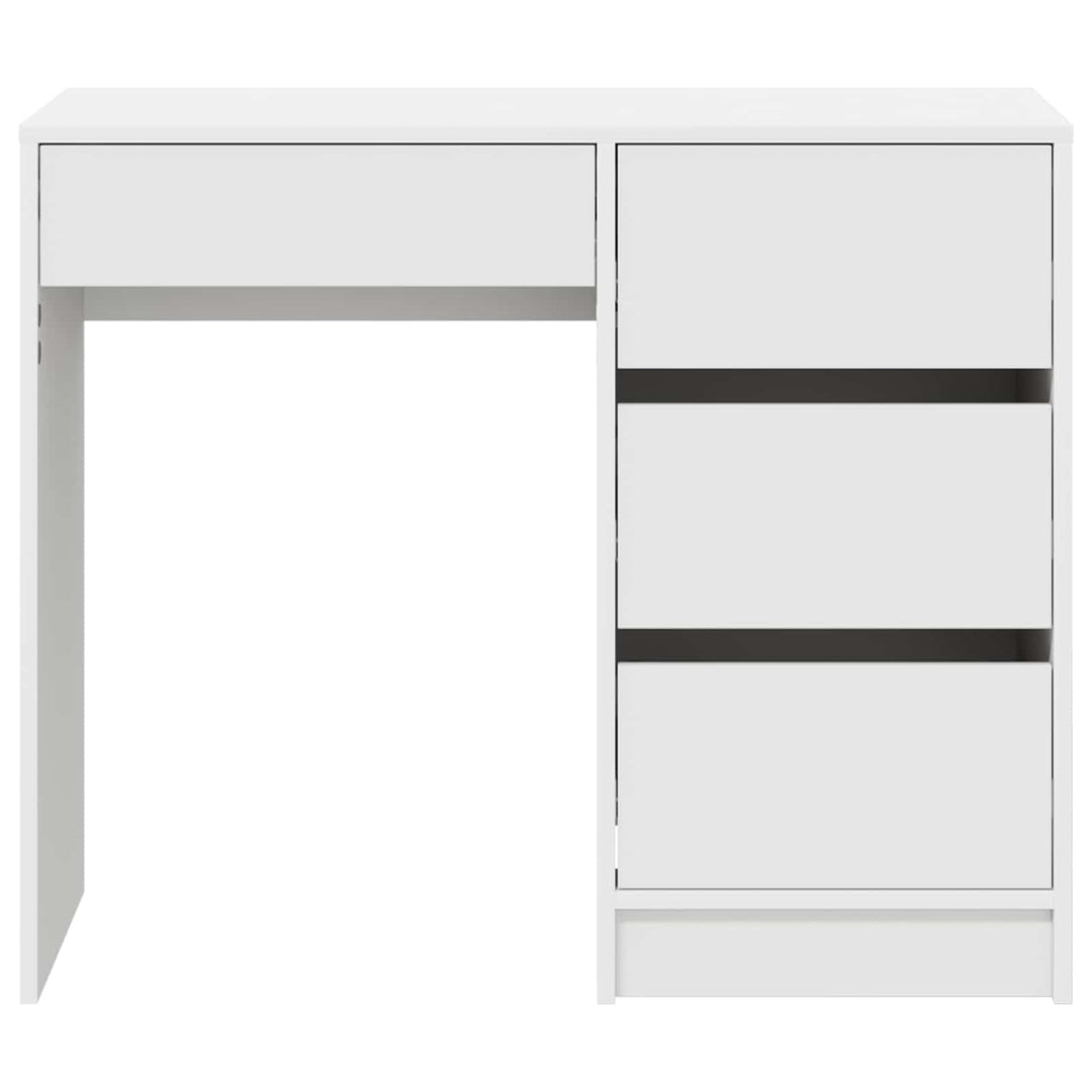 Bord med skuffe Hvid 90 x 37.5 x 75 cm Konstrueret træ