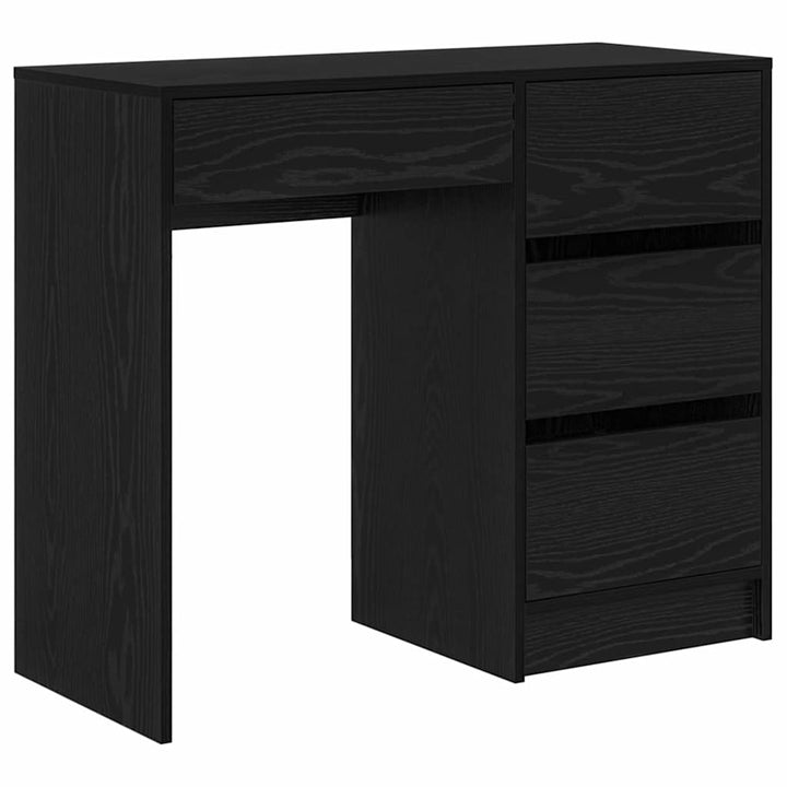 Bord med skuffe Sort eg 90 x 37.5 x 75 cm Konstrueret træ