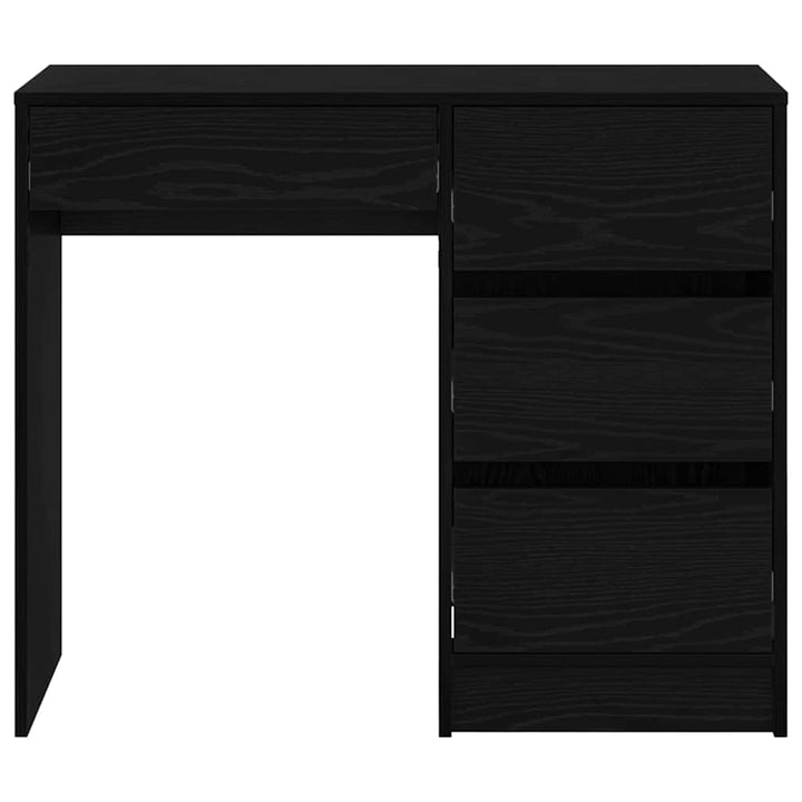 Bord med skuffe Sort eg 90 x 37.5 x 75 cm Konstrueret træ