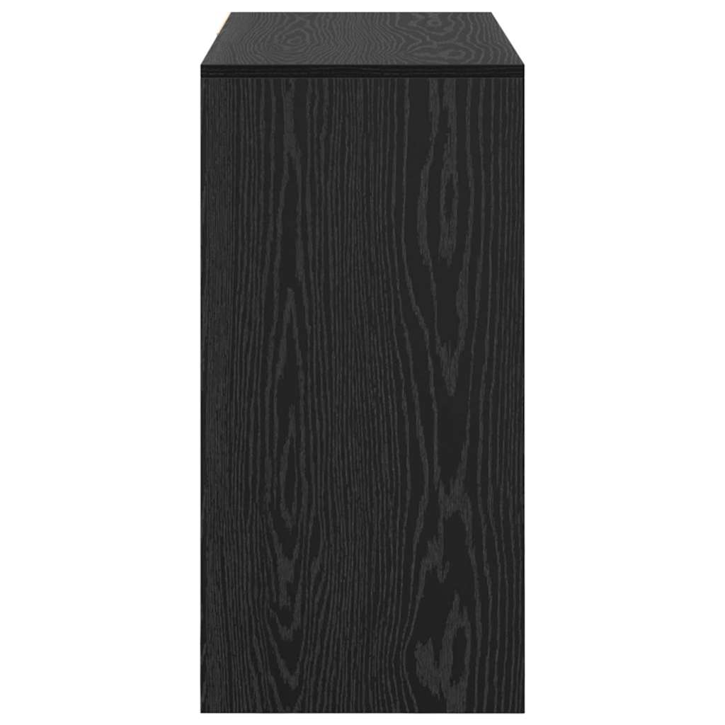 Bord med skuffe Sort eg 90 x 37.5 x 75 cm Konstrueret træ