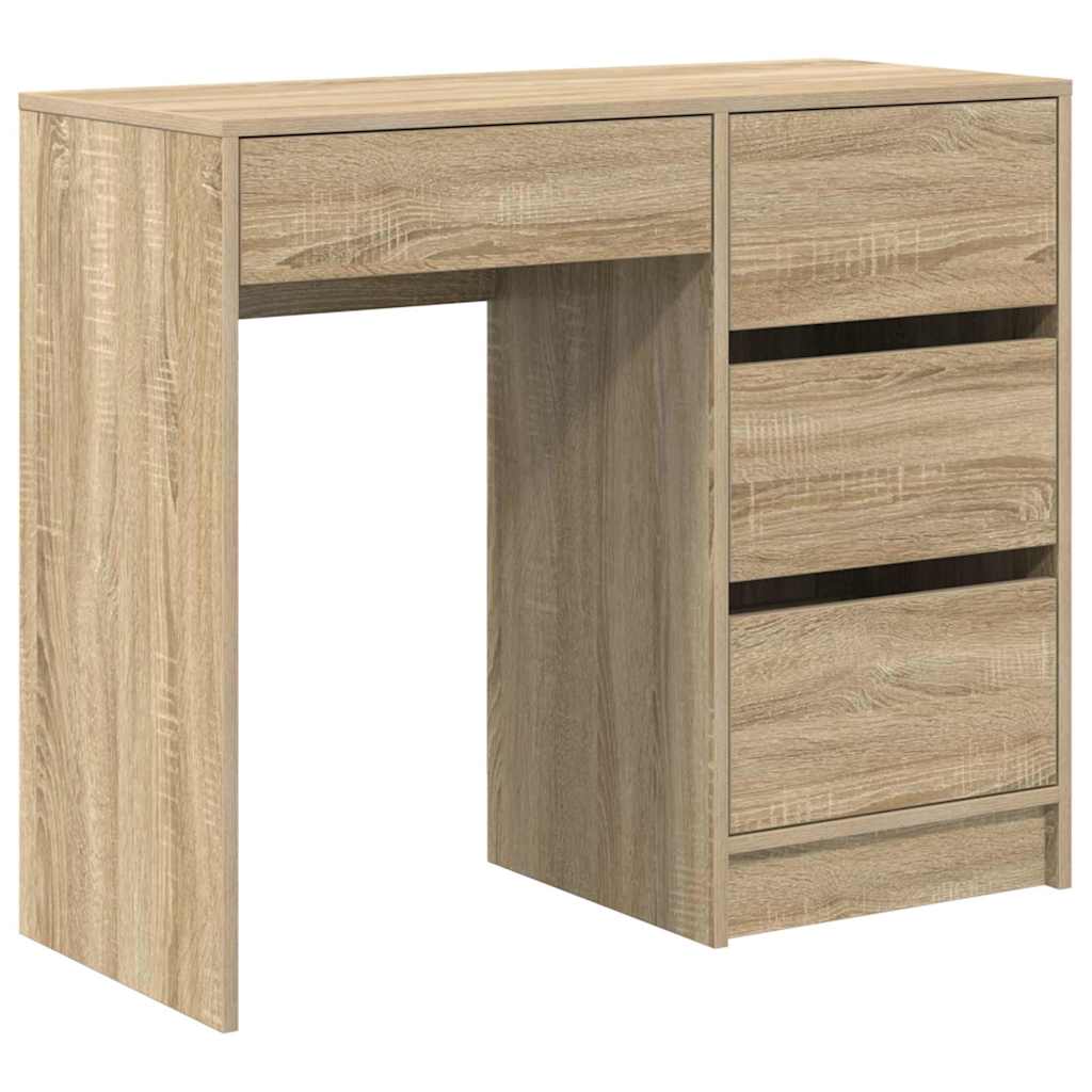 Bord med skuffe Sonoma eg 90 x 37.5 x 75 cm Konstrueret træ