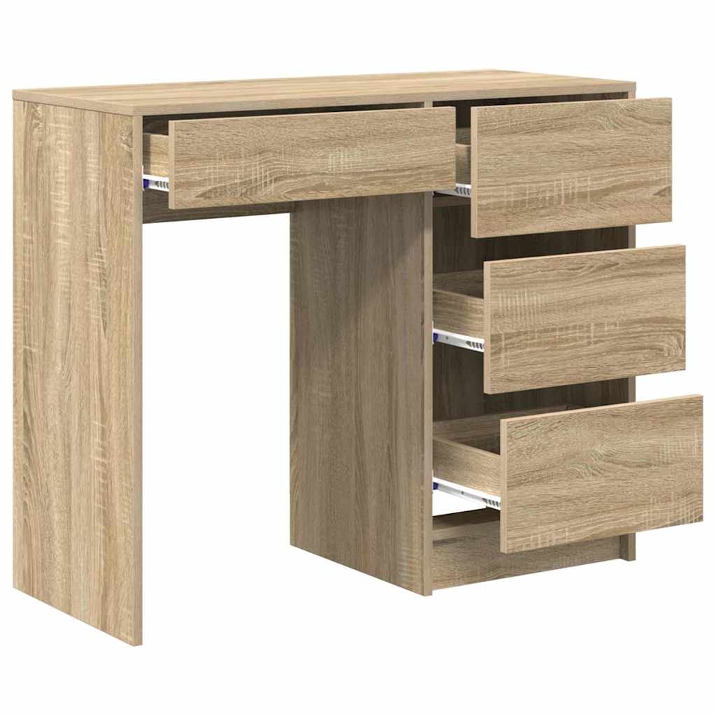 Bord med skuffe Sonoma eg 90 x 37.5 x 75 cm Konstrueret træ