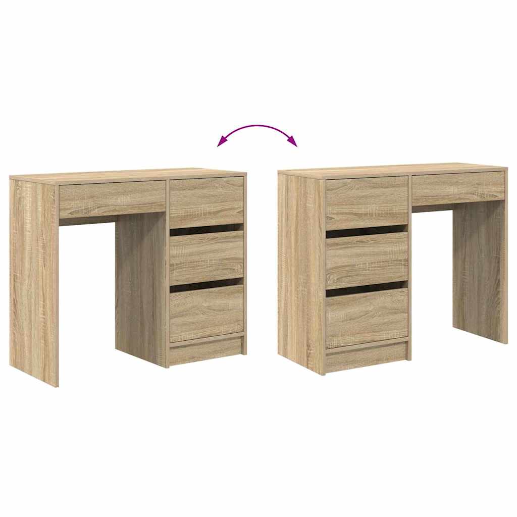 Bord med skuffe Sonoma eg 90 x 37.5 x 75 cm Konstrueret træ
