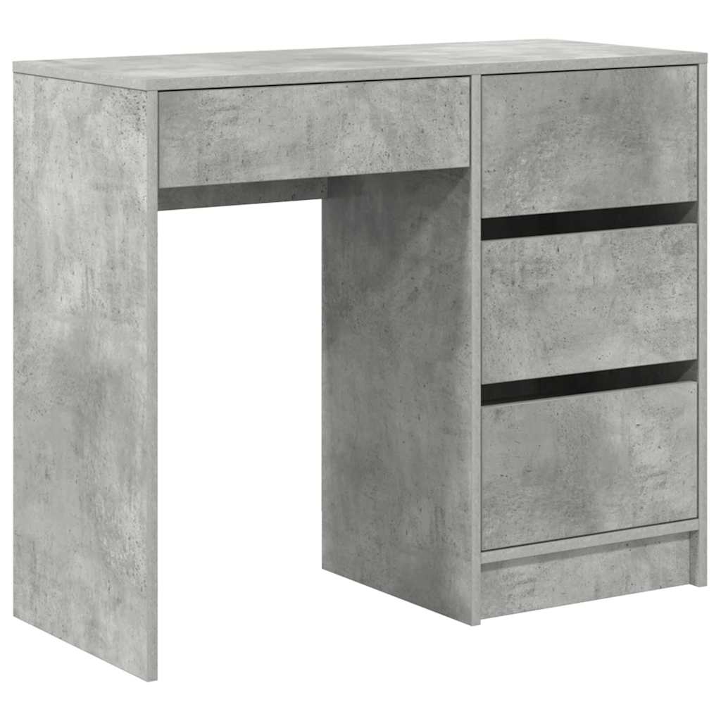 Bord med skuffe Beton Grå 90 x 37.5 x 75 cm Konstrueret træ