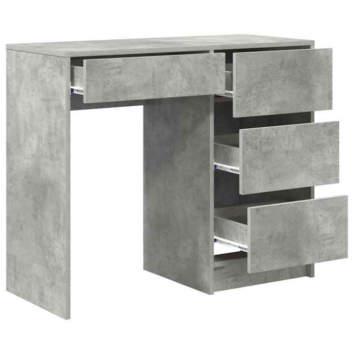 Bord med skuffe Beton Grå 90 x 37.5 x 75 cm Konstrueret træ