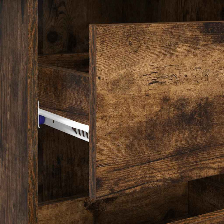 Bord med skuffe Røget eg 90 x 37.5 x 75 cm Konstrueret træ