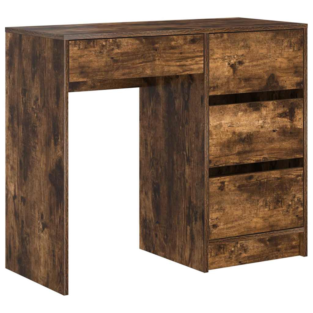 Bord med skuffe Røget eg 90 x 37.5 x 75 cm Konstrueret træ